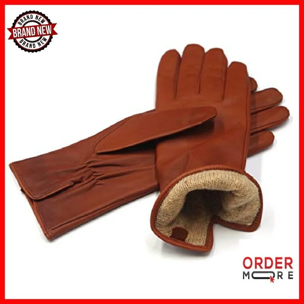 Women's Nappa Lambskin Leather Gloves Cashmere Lined Cold Weather